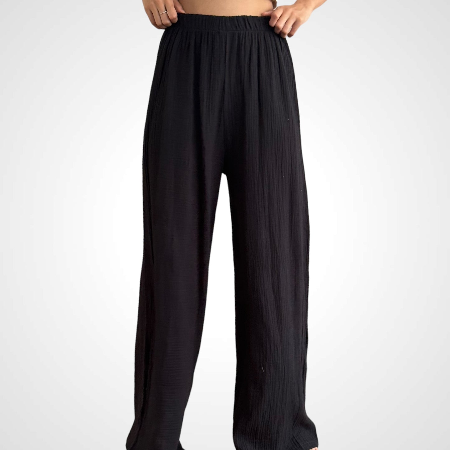 Musselinhose weites Bein Hellblau - ROSY