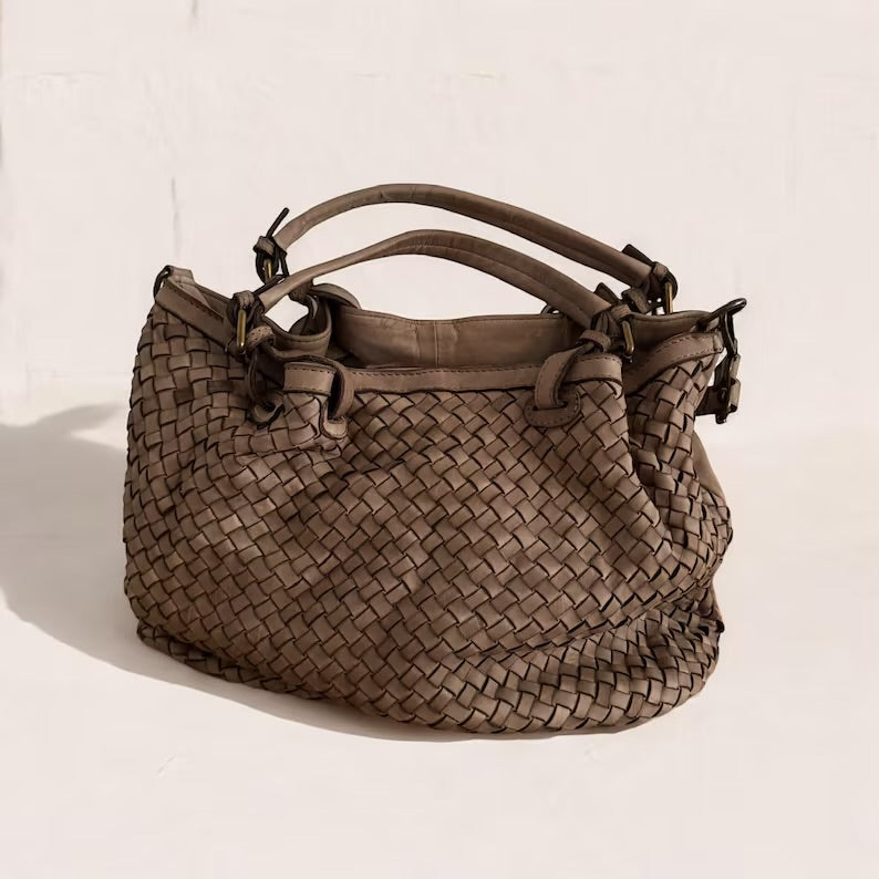 Geflochtene Handtasche, butterweiches Leder, Crossbody Bag, Hobo bag, Umhängetasche, gewebte Tasche, Tote Bag, Schultertasche,Farbauswahl