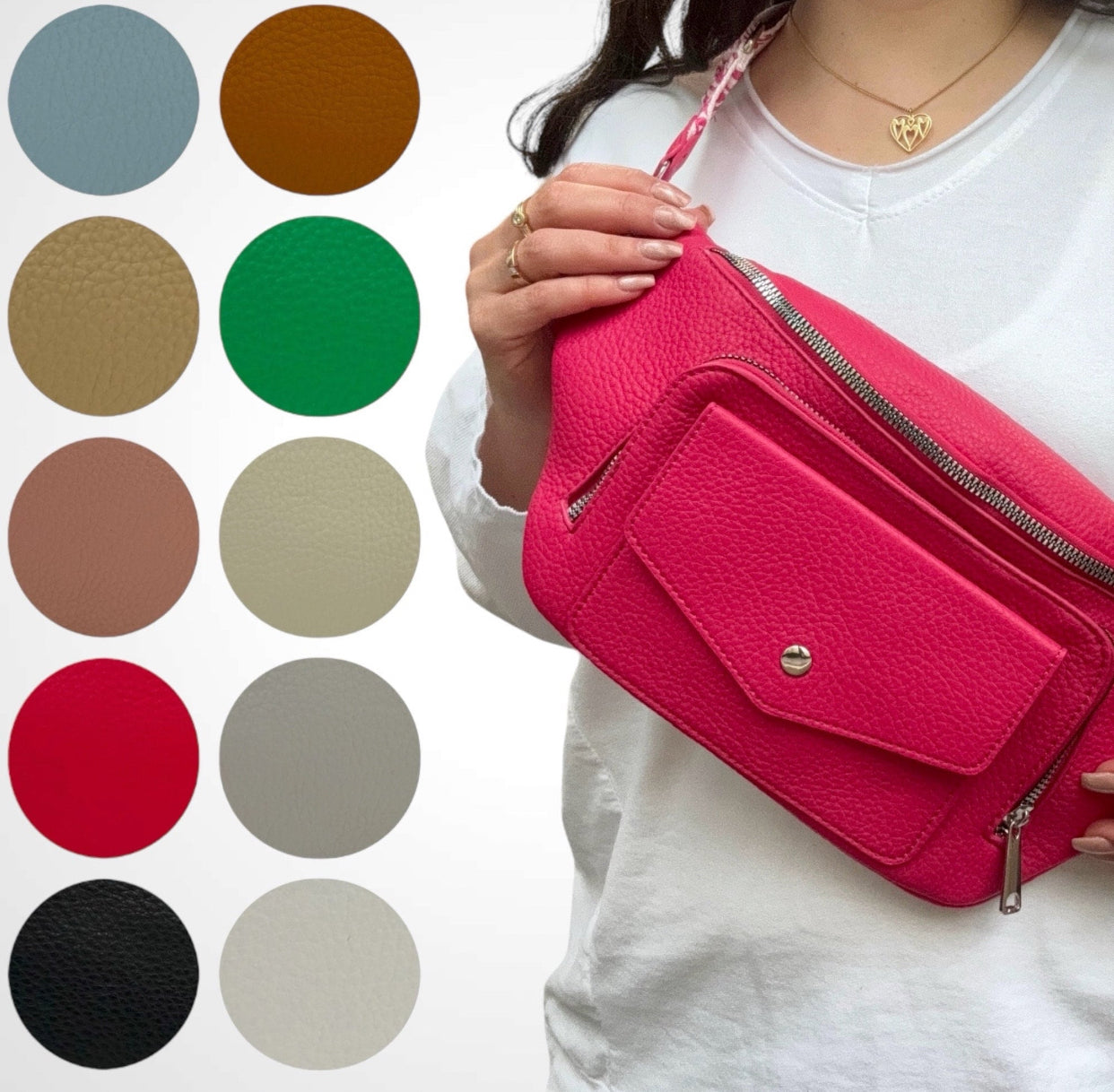 XL Crossbody Bag - VEGAN - 10 Farben - CLEO
