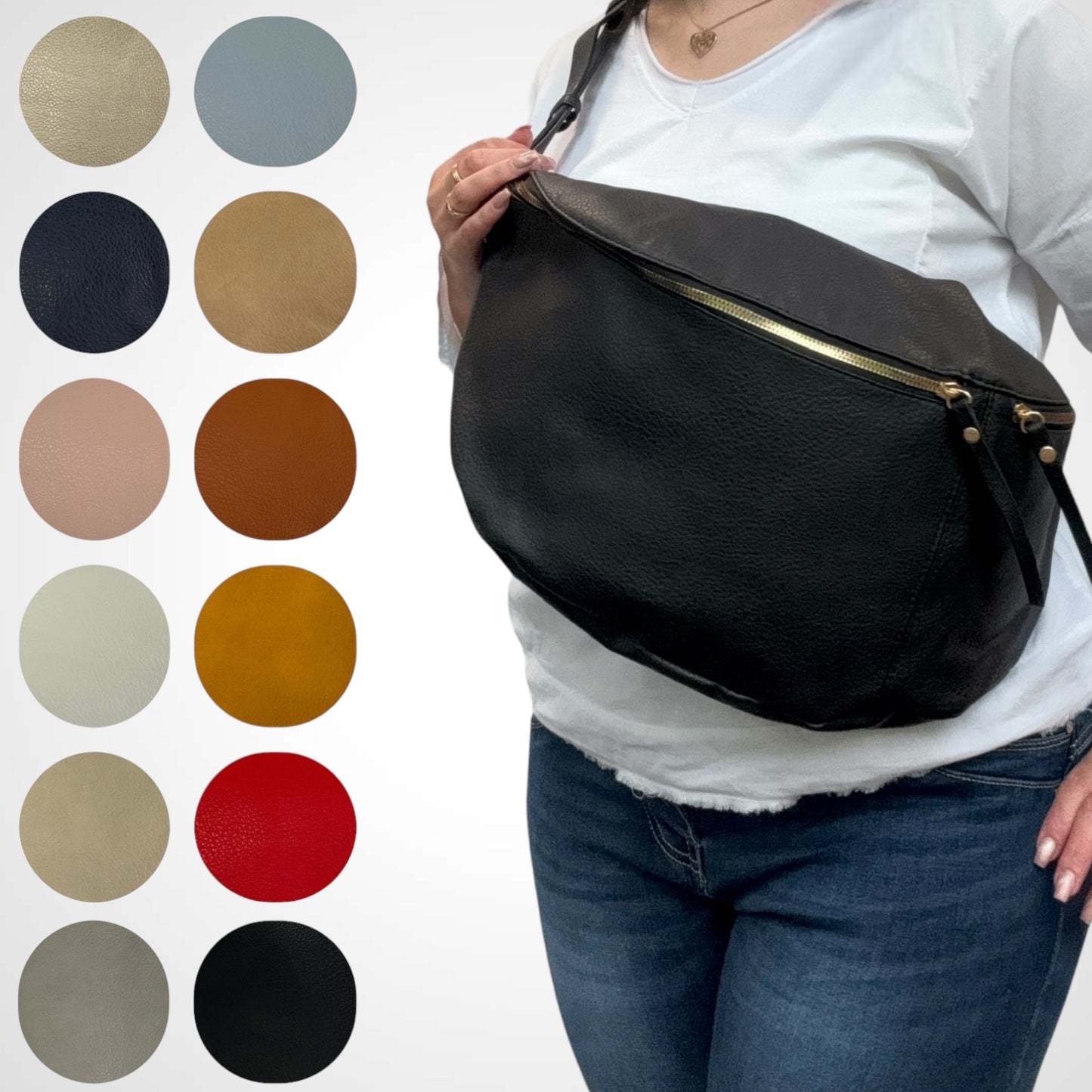XXL Bauchtaschen - VEGAN - 13 Farben - MONA