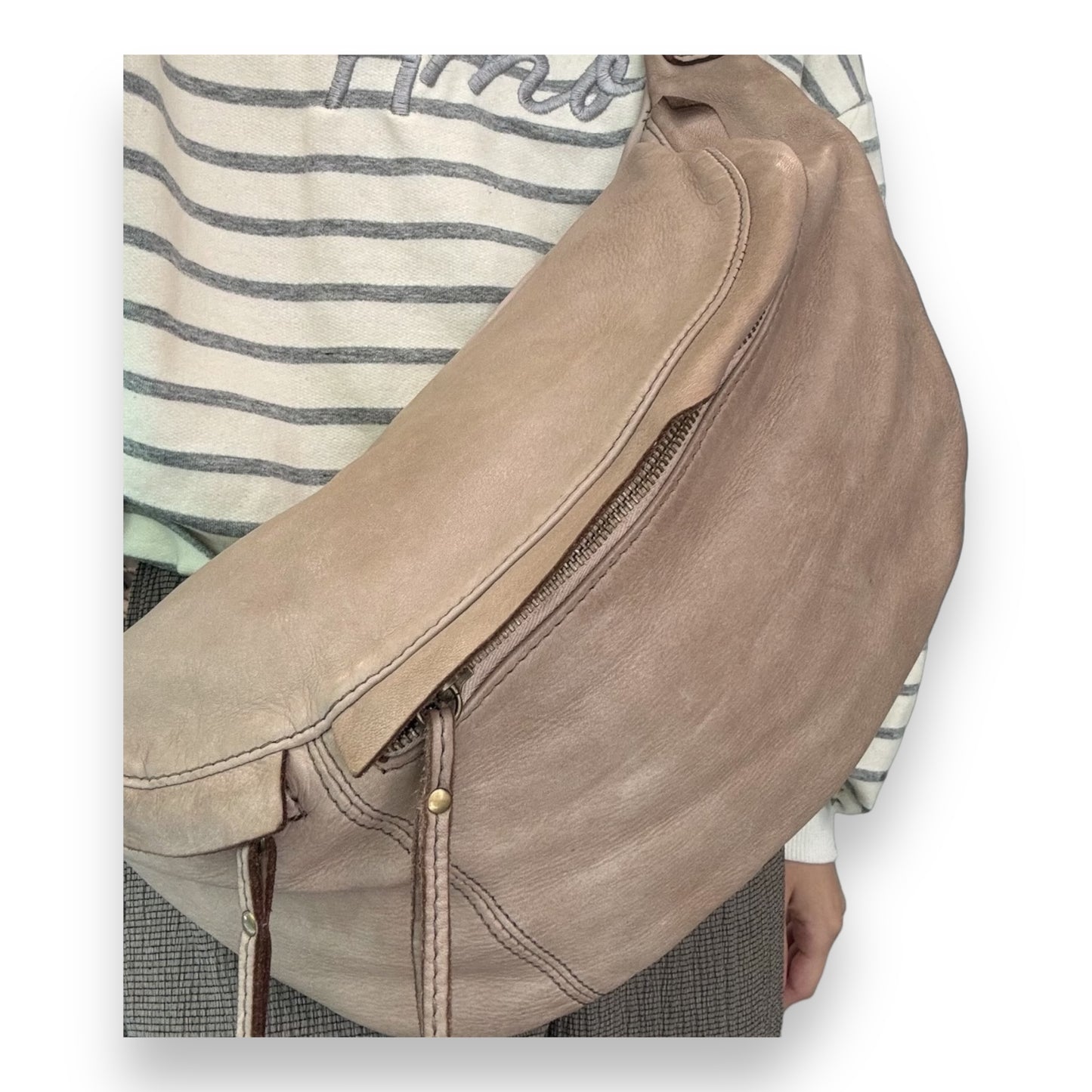 XXL Crossbody Bag - Premium Waschleder - JUMBO