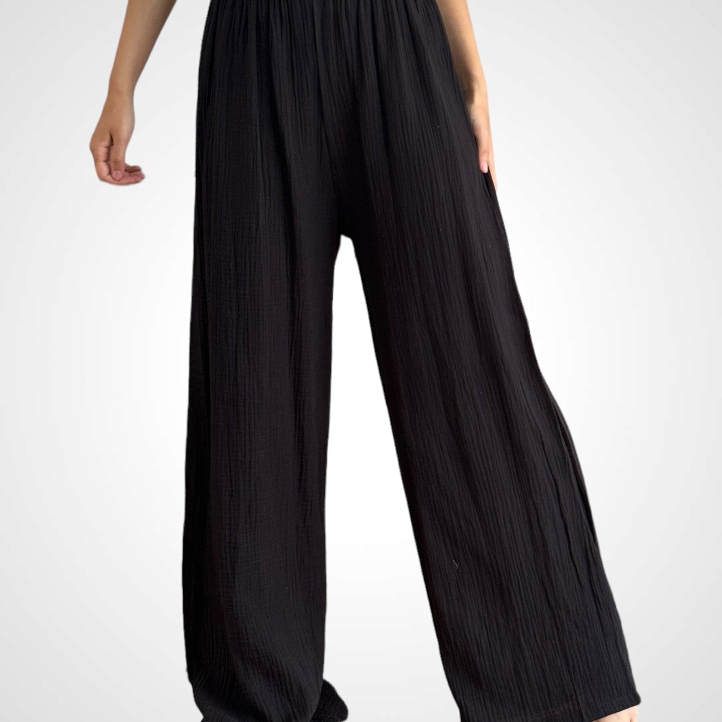 Musselinhose weites Bein Hellblau - ROSY