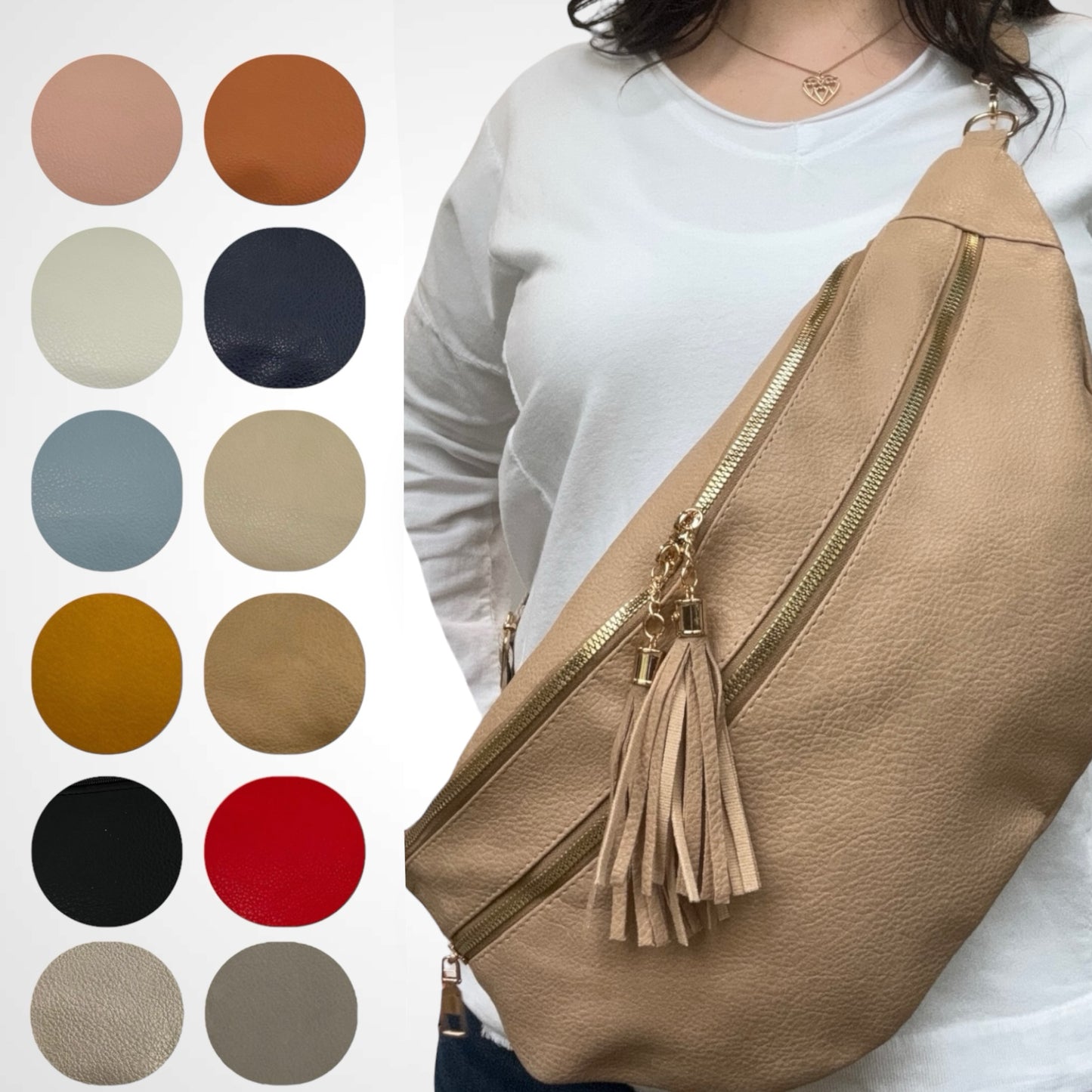 XXL Crossbody Bag - VEGAN - 12 Farben - TURBO