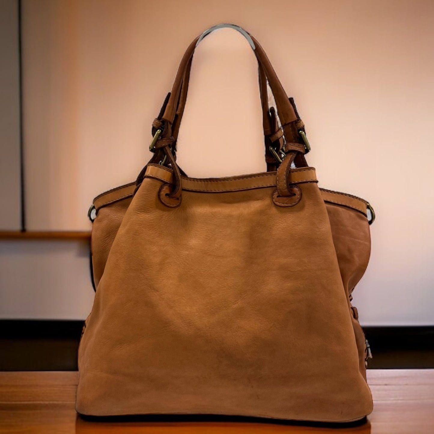 Geflochtene XXL Handtasche - Premium Leder - HOLLY