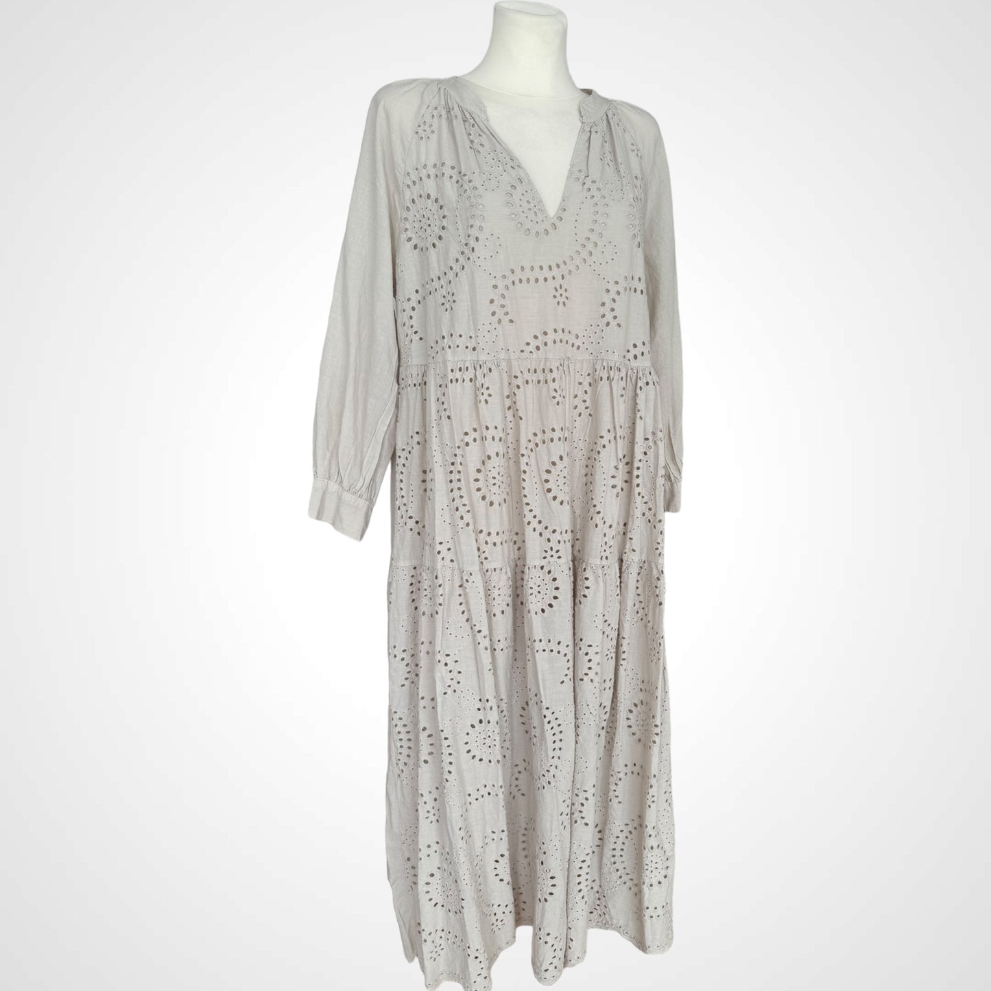 Boho Maxikleid mit Broderie Anglaise - ARIA