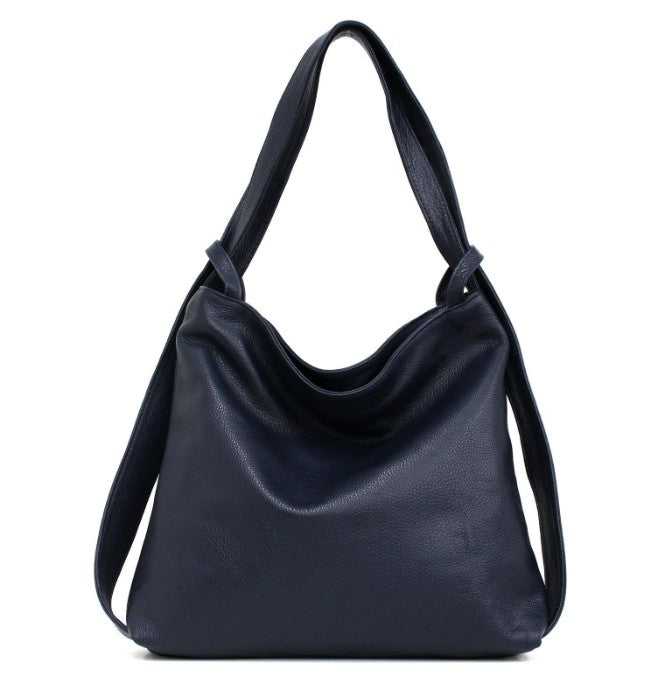 3in1 Leder Tasche Damen Rucksack Schultertasche Crossbody Echtleder