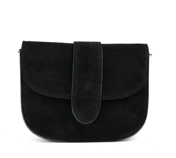 Damen Wildleder Umhängetasche Rund – Crossbody Tasche mit Farbwahl