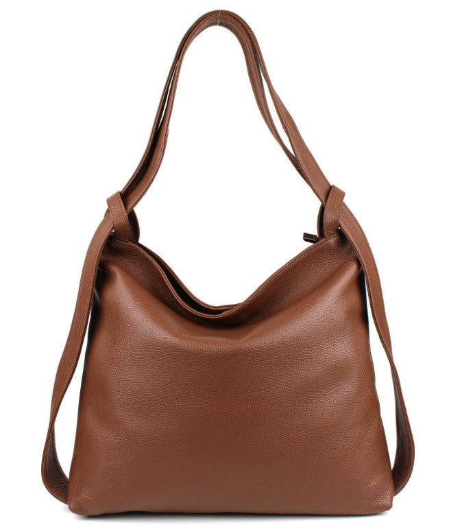 Damen 3-in-1 Ledertasche Echtleder – Rucksack, Schultertasche & Crossbody