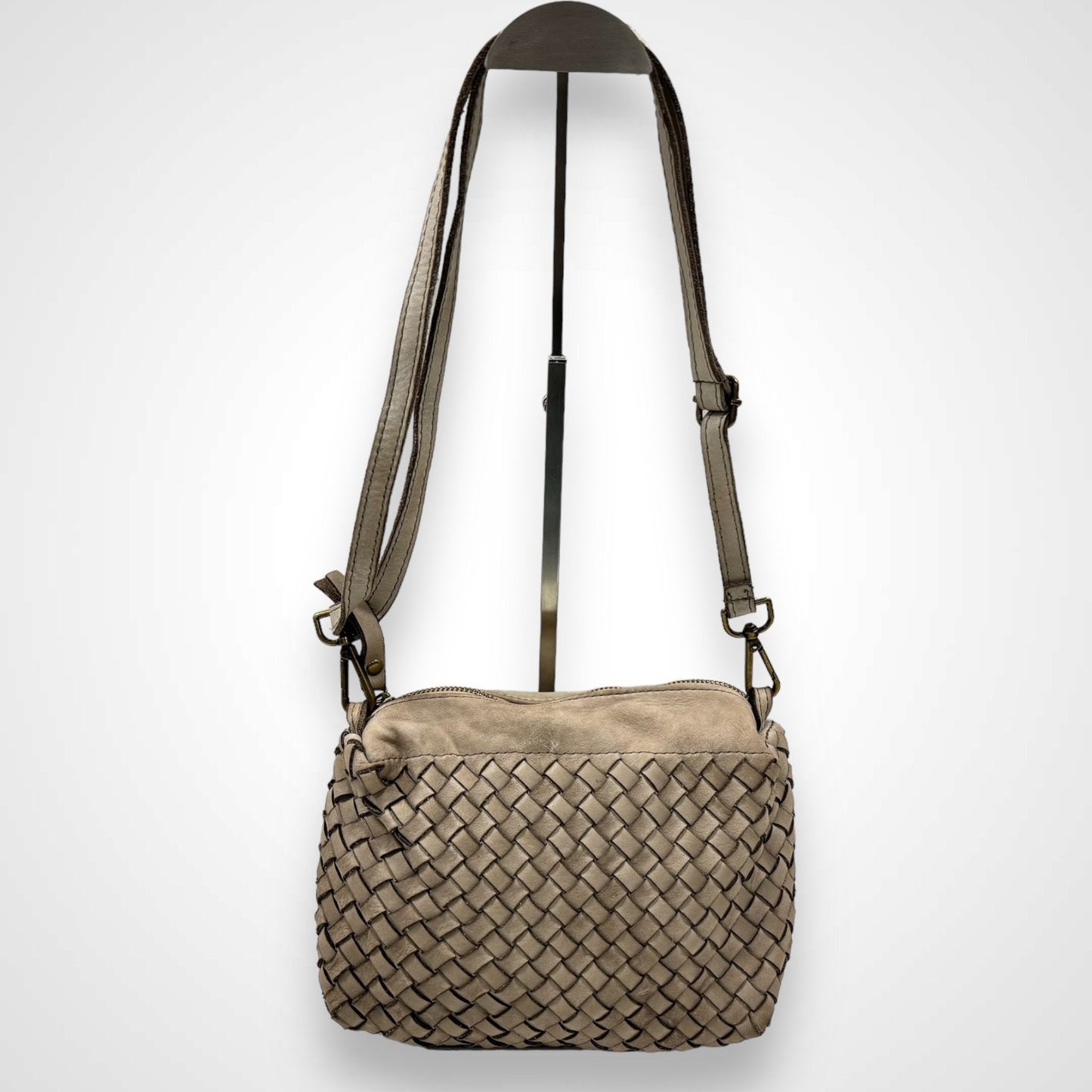 Geflochtene Umhängetasche, Premium Leder, Crossbody Bag, Schultertasche, Ledertasche, Messenger Bag, gewebte Tasche, Vintage, Farbauswahl