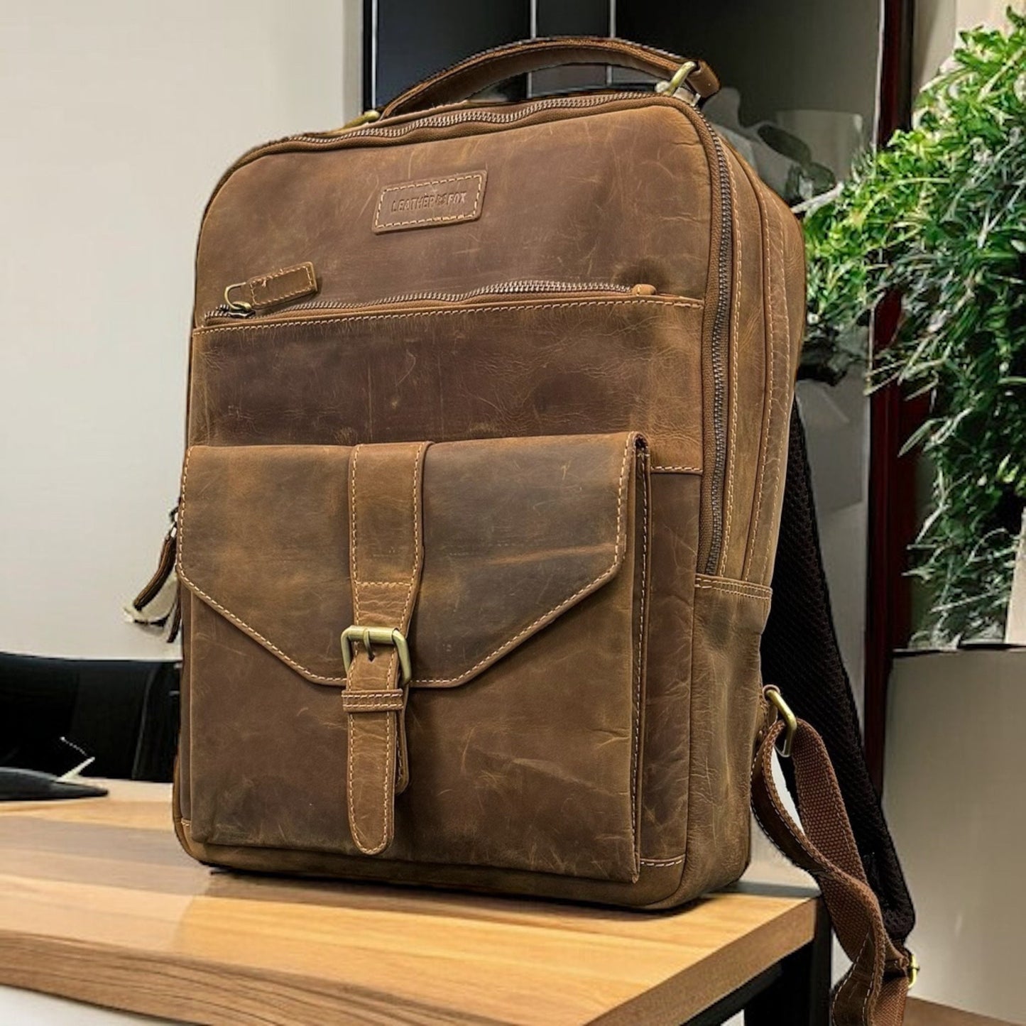 Büffelleder Rucksack | Reisetasche | Laptop Rucksack