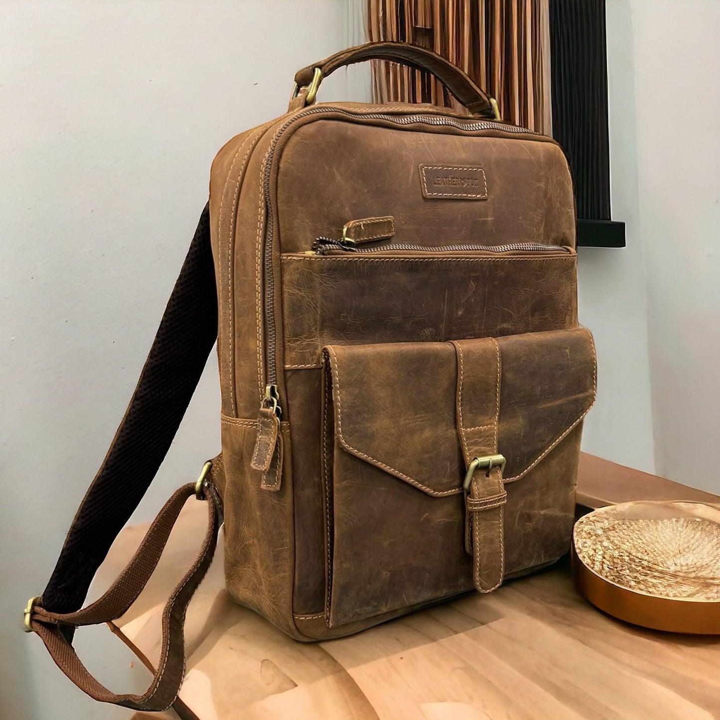 Büffelleder Rucksack | Reisetasche | Laptop Rucksack
