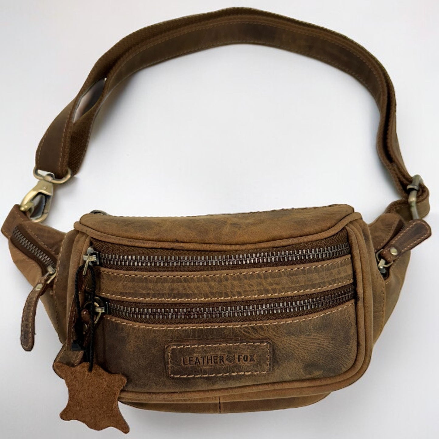 Bauchtasche aus Büffelleder | Gürteltasche | Umhängetasche | Modell B