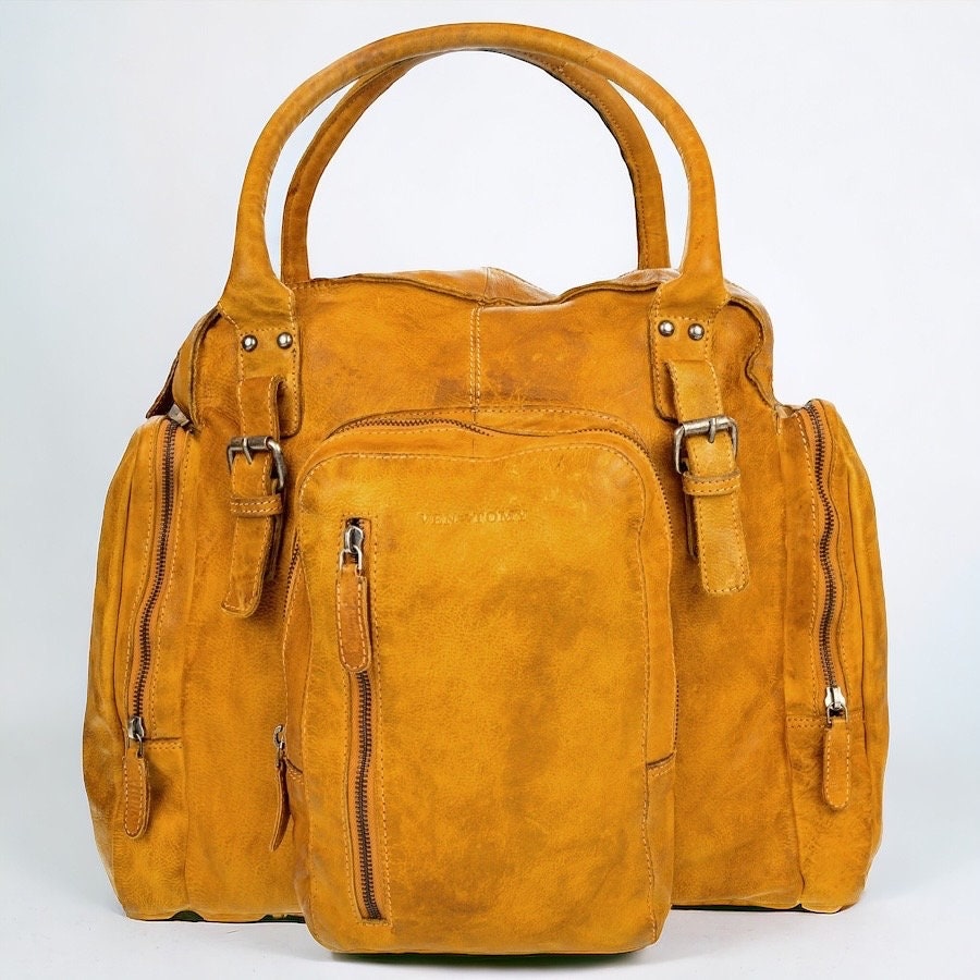 Weekender aus Waschleder | Reisetasche | Handtasche | gewaschenes Leder | Ledertasche