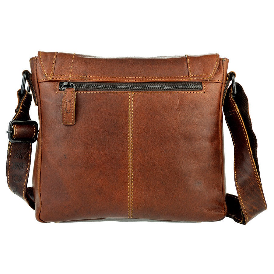 Umhängetasche Leder | Schultertasche | Ledertasche Cognac Braun