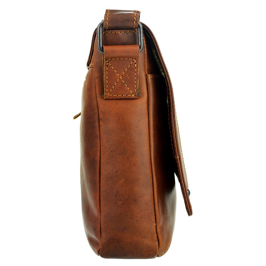 Umhängetasche Leder | Schultertasche | Ledertasche Cognac Braun