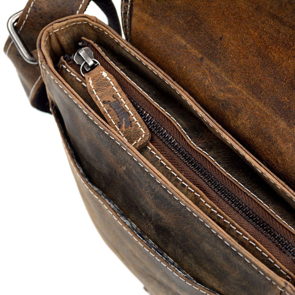 Umhängetasche Leder | Schultertasche | Ledertasche Vintage Braun