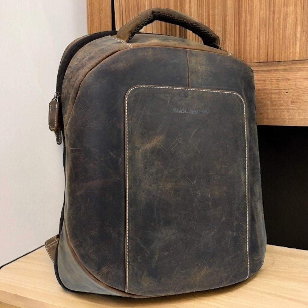 Vintage Leder Rucksack | Hunterleder | Laptoptasche| Wanderrucksack | Reisetasche | Hipster Rucksack