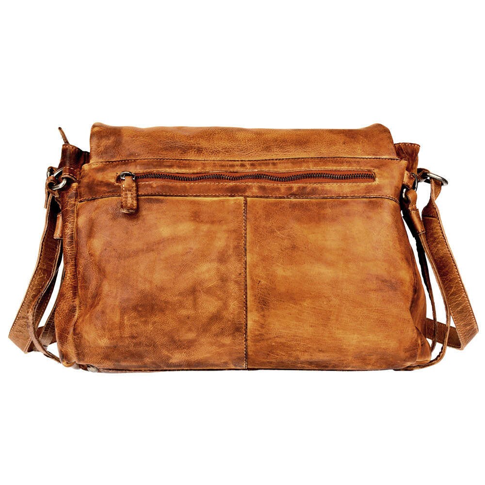 Umhängetasche geflochten | Messenger Bag | Schultertasche Waschleder