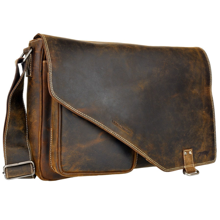Leder Laptoptasche | Aktentasche | Umhängetasche | Messenger Bag