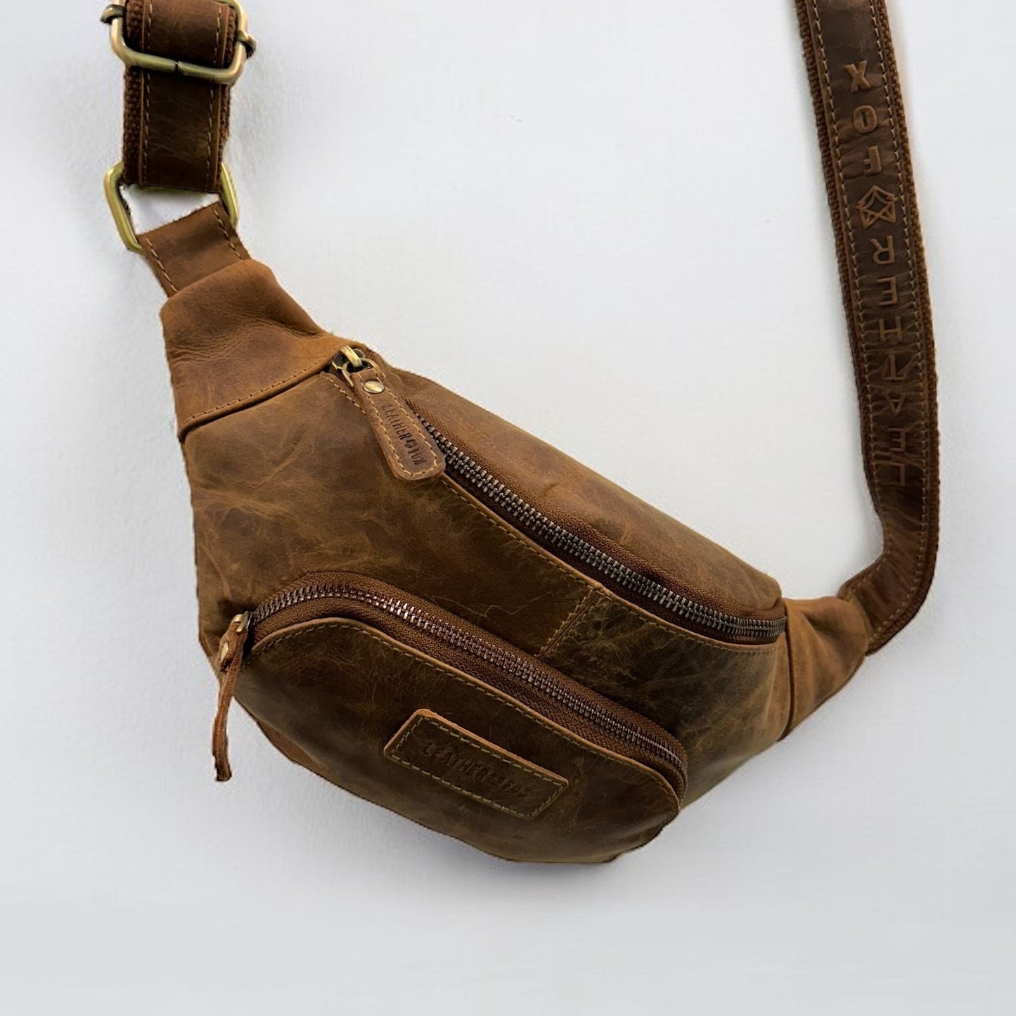 Bauchtasche aus Büffelleder | Gürteltasche | Umhängetasche | Modell C