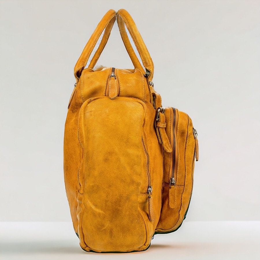 Weekender aus Waschleder | Reisetasche | Handtasche | gewaschenes Leder | Ledertasche