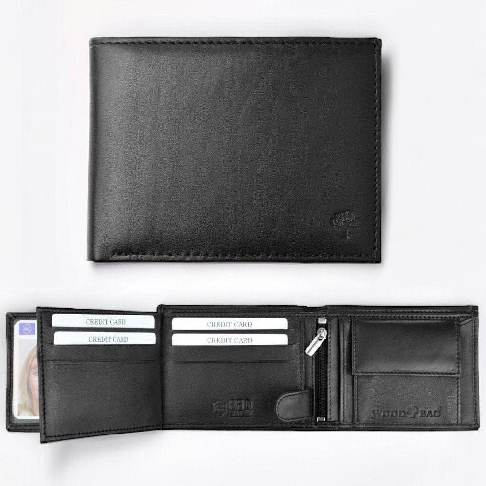 Leder Geldbörse | Portemonnaie | RFID-Schutz | Brieftasche | Modell 3