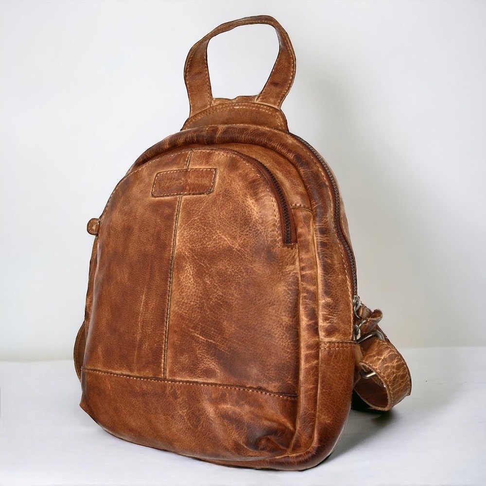 Rucksack aus Waschleder | Lederrucksack | Reisetasche | Laptoptasche | Businesstasche