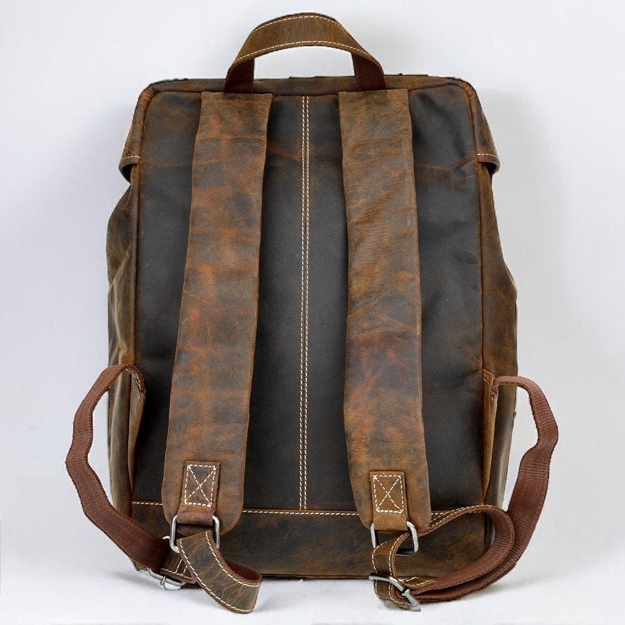 Hunterleder Rucksack | Reisetasche | Hunter-Leder | Wanderrucksack | Vintage Braun