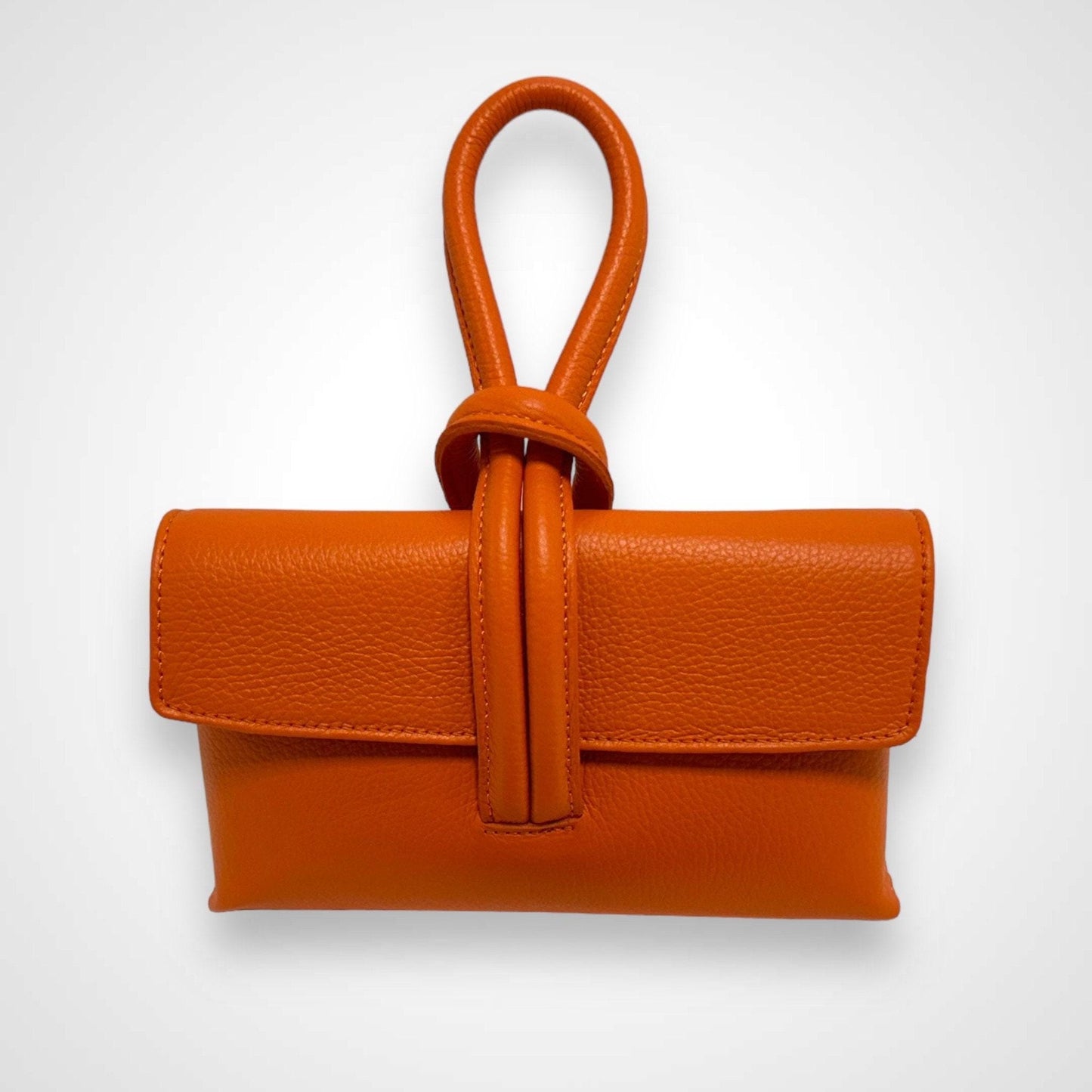 Leder Umhängetasche Damen, Handgefertigt Italienisches Leder, Handtasche Leder, Clutch, Tasche mit Knoten, Ledertasche, Crossbody bag