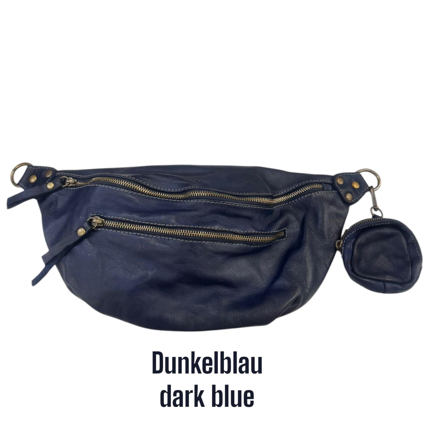 weiche Bauchtasche Leder, Premium Waschleder, Crossbody Bag, Bauchtasche, Umhängetasche mit Portemonnaie, gewaschenes Leder | Farbauswahl
