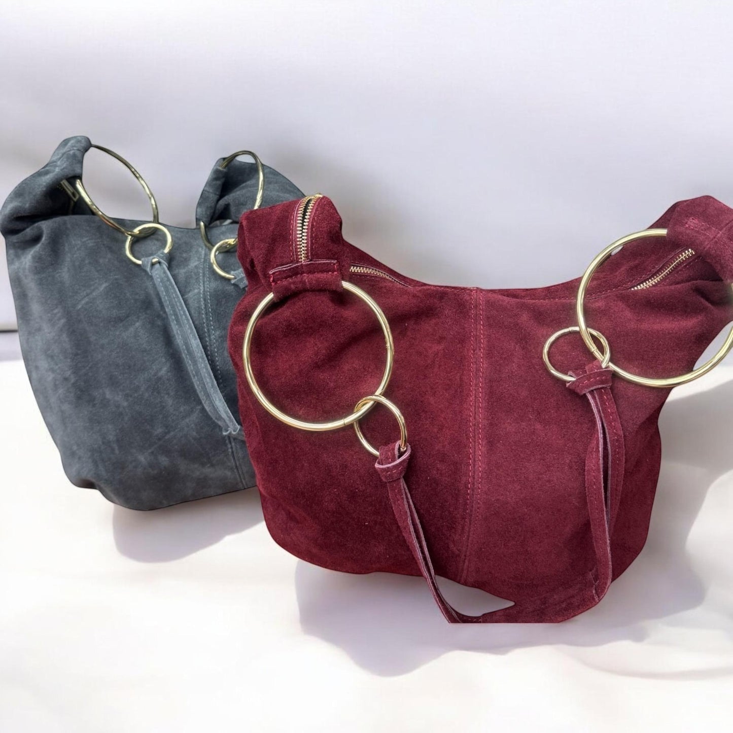 Wildleder Schultertasche, Wildledertasche, Shopper, Tasche aus Wildleder, Wildleder Tasche, Hobo Bag, Tote Bag, Slouchy Bag, Umhängetasche