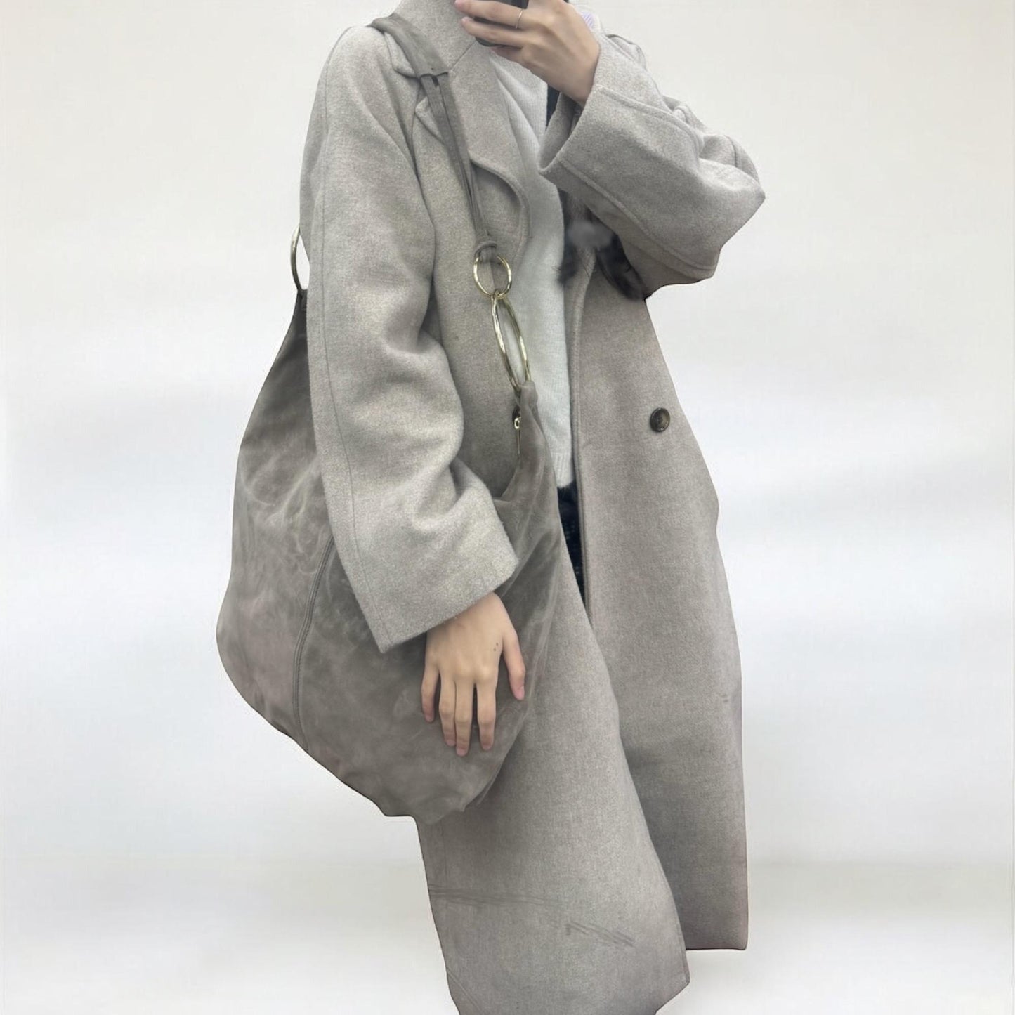 Wildleder Schultertasche, Wildledertasche, Shopper, Tasche aus Wildleder, Wildleder Tasche, Hobo Bag, Tote Bag, Slouchy Bag, Umhängetasche