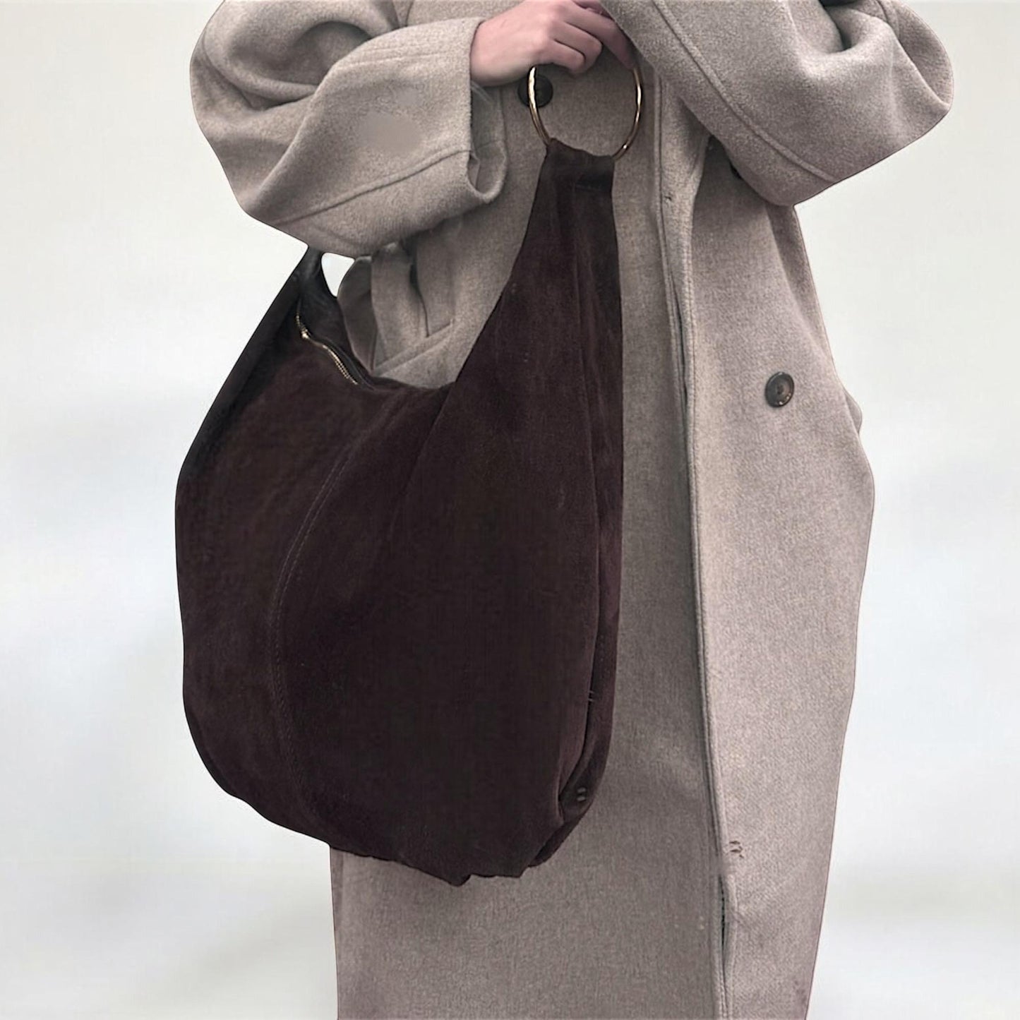 Wildleder Schultertasche, Wildledertasche, Shopper, Tasche aus Wildleder, Wildleder Tasche, Hobo Bag, Tote Bag, Slouchy Bag, Umhängetasche