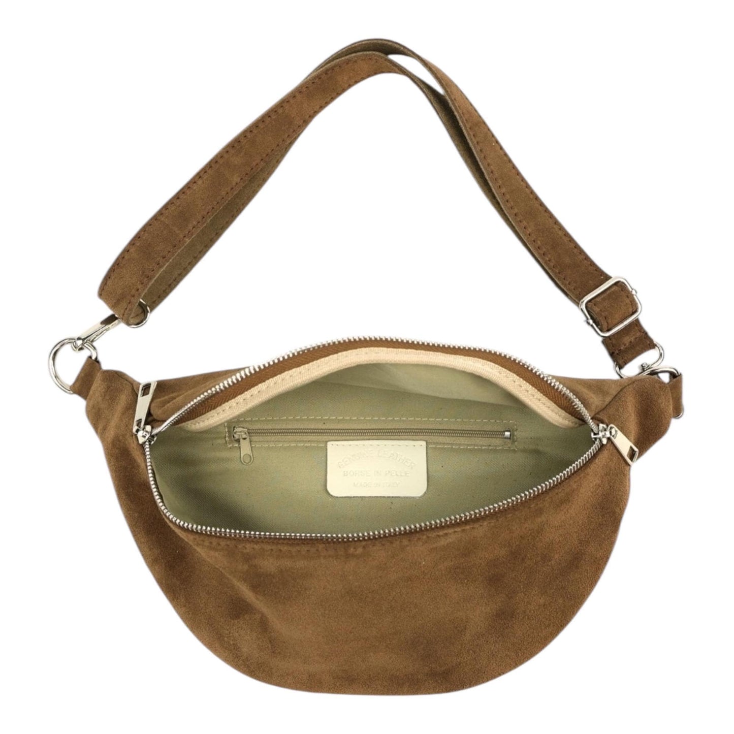 Wildleder Crossbody Bag, Umhängetasche Damen, Crossbag Veloursleder, Bauchtasche Wildleder, Gürteltasche, Tasche aus Wildleder, Mittelgroß