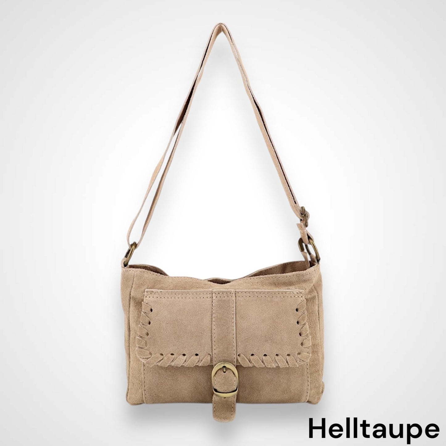Umhängetasche Wildleder , Clap Bag, viereckige Tasche, Ledertasche, Crossbody Bag Damen, Crossbag Veloursleder, Schultertasche Wildleder