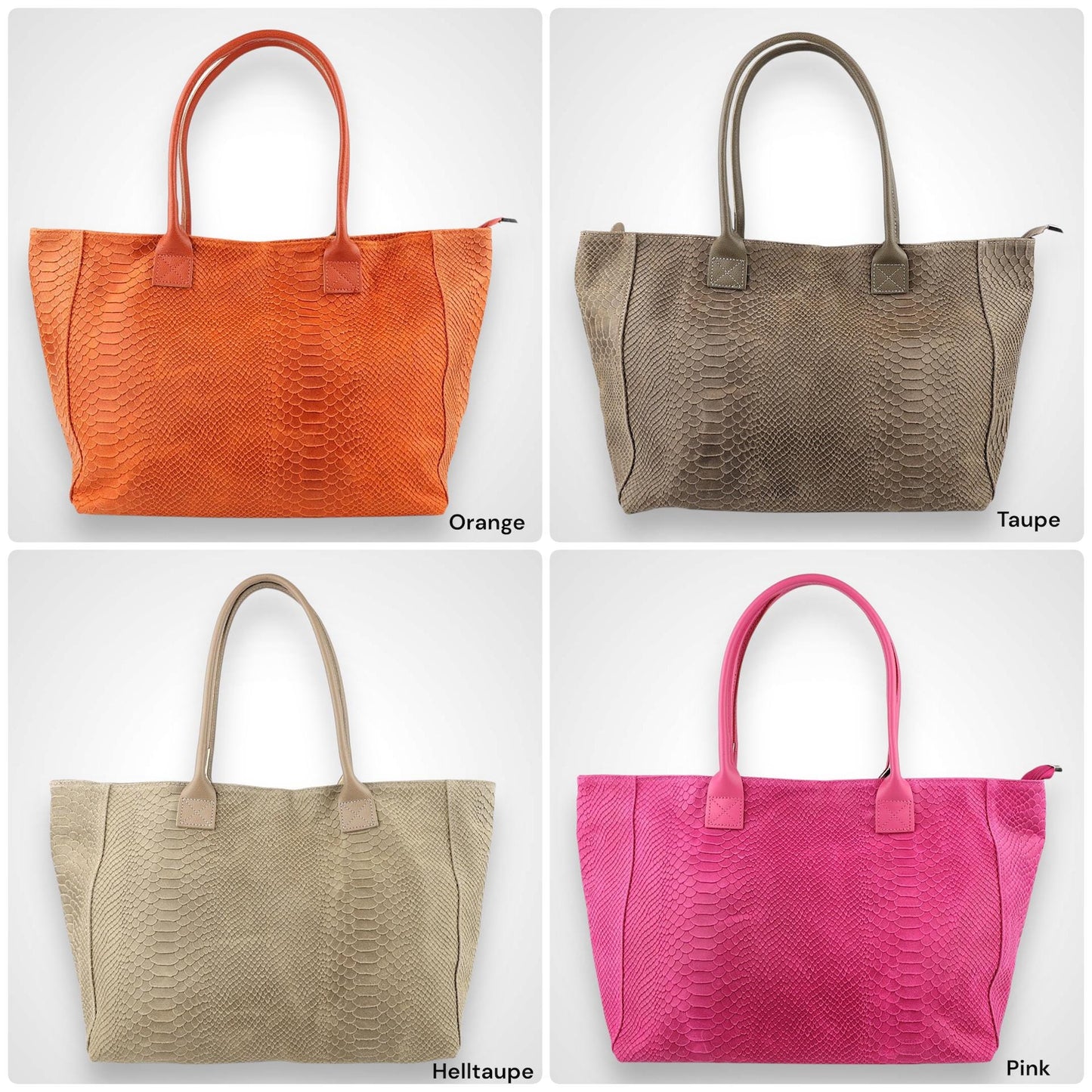 Wildleder Shopper mit Schlange PrÀgung, Wildleder Schultertasche, Shopper, Tasche aus Wildleder, Wildleder Tasche, Hobo Bag, Tote Bag