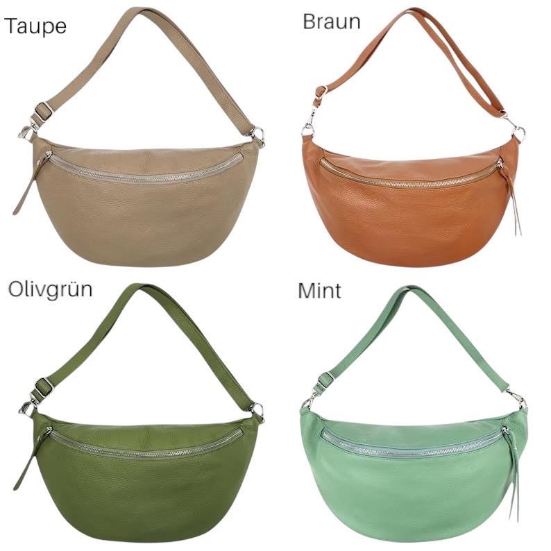 Crossbody Bag, Crossbag, Ledertasche Damen, Damen Umhängetasche, Gürteltasche, XL Bauchtasche Leder, Cross Body bag, Farbauswahl