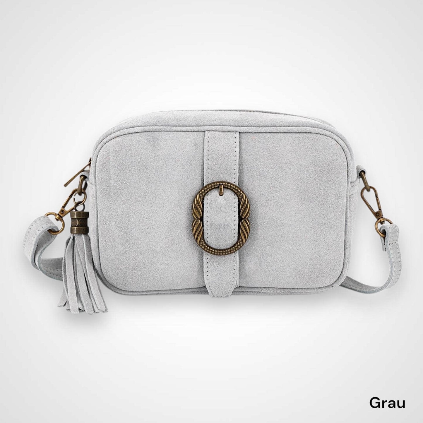 Umhängetasche Wildleder, Wildledertasche, Crossbody Bag, Ledertasche , Crossbag Veloursleder, Schultertasche Wildleder, Gürtelschnalle