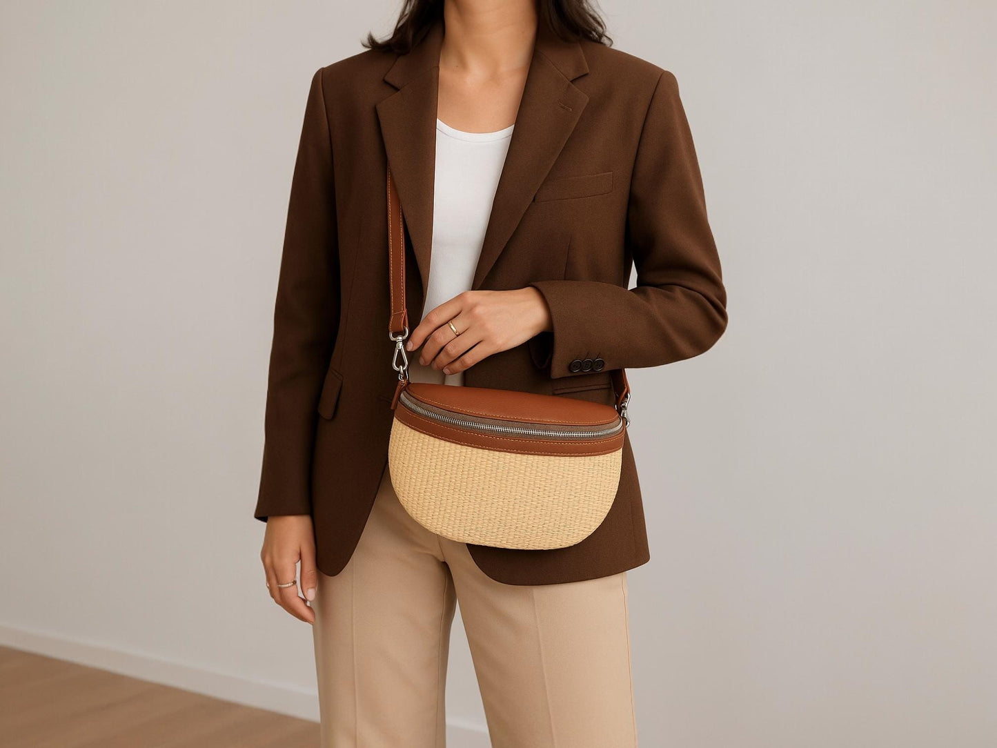Tasche Stroh, Bauchtasche Leder, Crossbody Bag, Umhängetasche Damen, Raffia Tasche, Hüfttaschen, Gürteltasche, Häkeltasche, Ledertasche