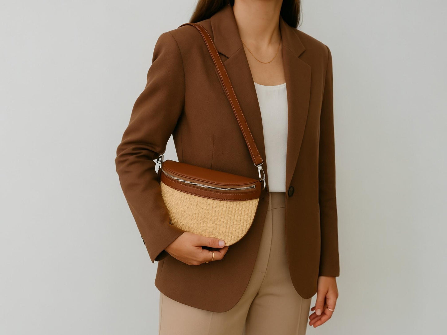 Tasche Stroh, Bauchtasche Leder, Crossbody Bag, Umhängetasche Damen, Raffia Tasche, Hüfttaschen, Gürteltasche, Häkeltasche, Ledertasche