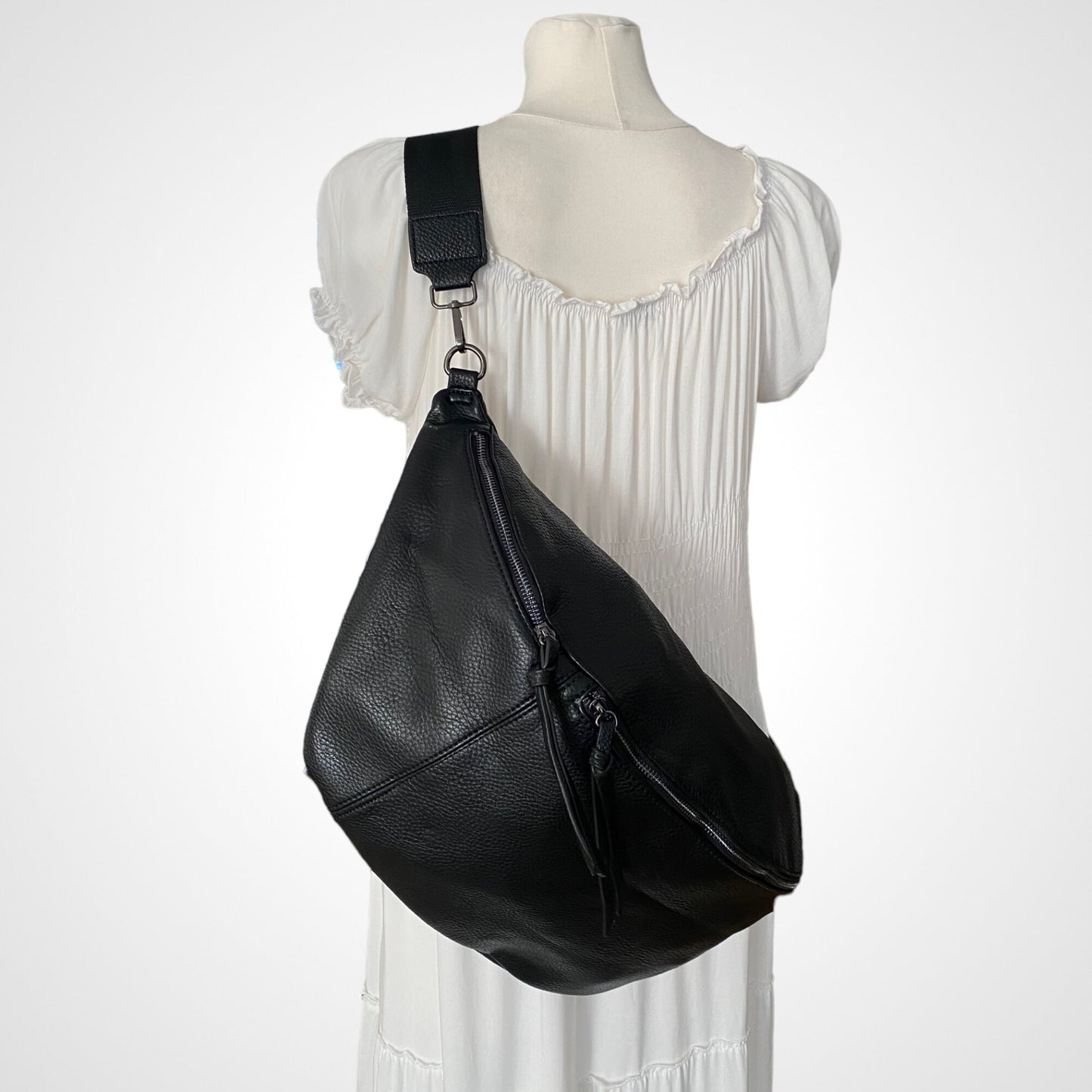 XXL LUNA SET - Bauchtasche - VEGAN - Schwarz