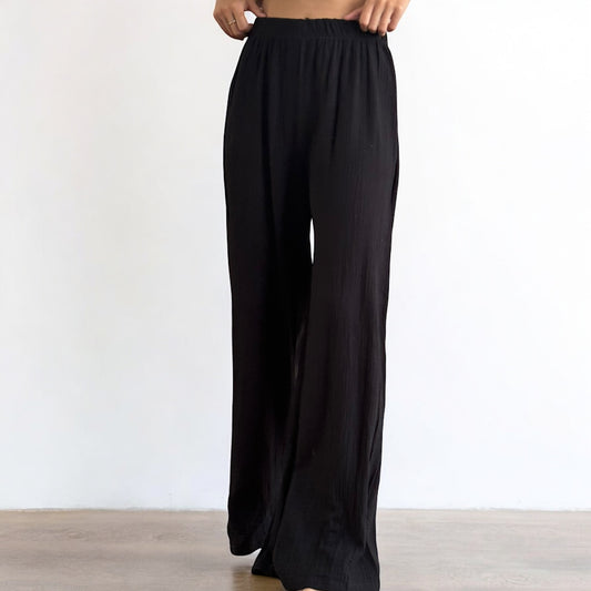Musselinhose weites Bein Hellblau - ROSY