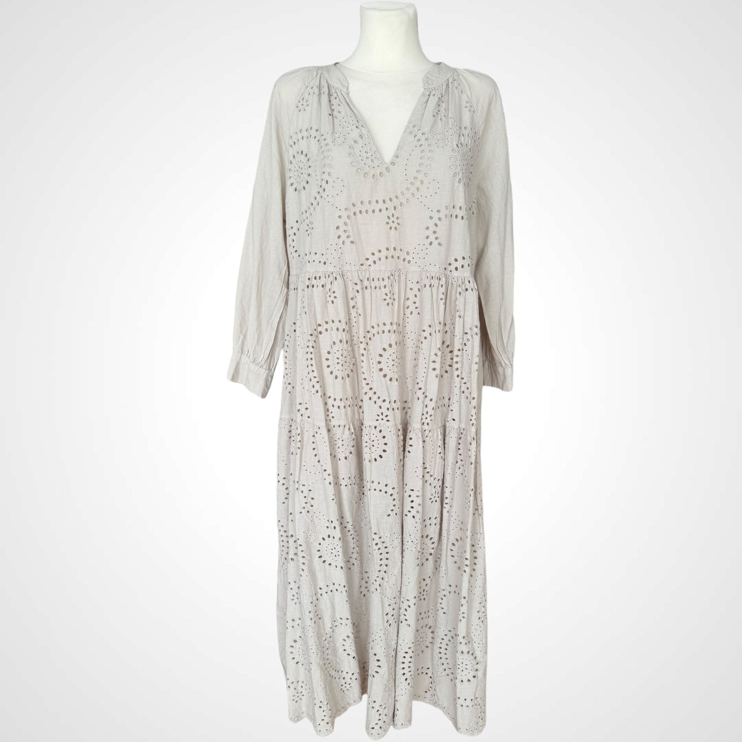 Boho Maxikleid mit Broderie Anglaise - ARIA