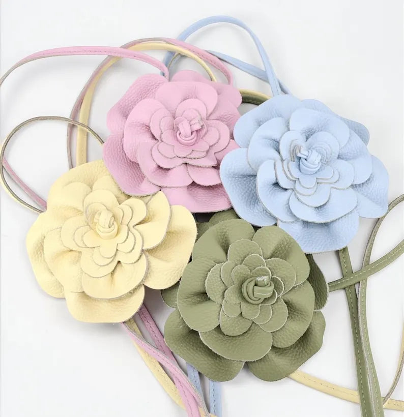 Leder Bindegürtel Blume Echtleder – Taillengürtel Obi Gürtel Onesize