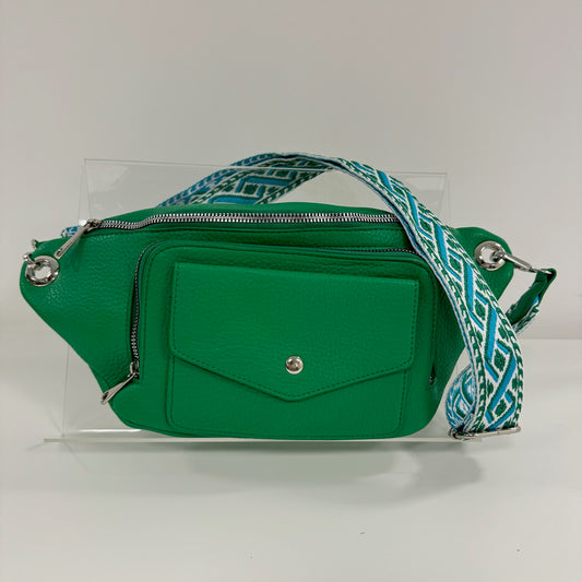 Damen Crossbody Tasche M Bauchtasche Moon Bag Vegan Leder