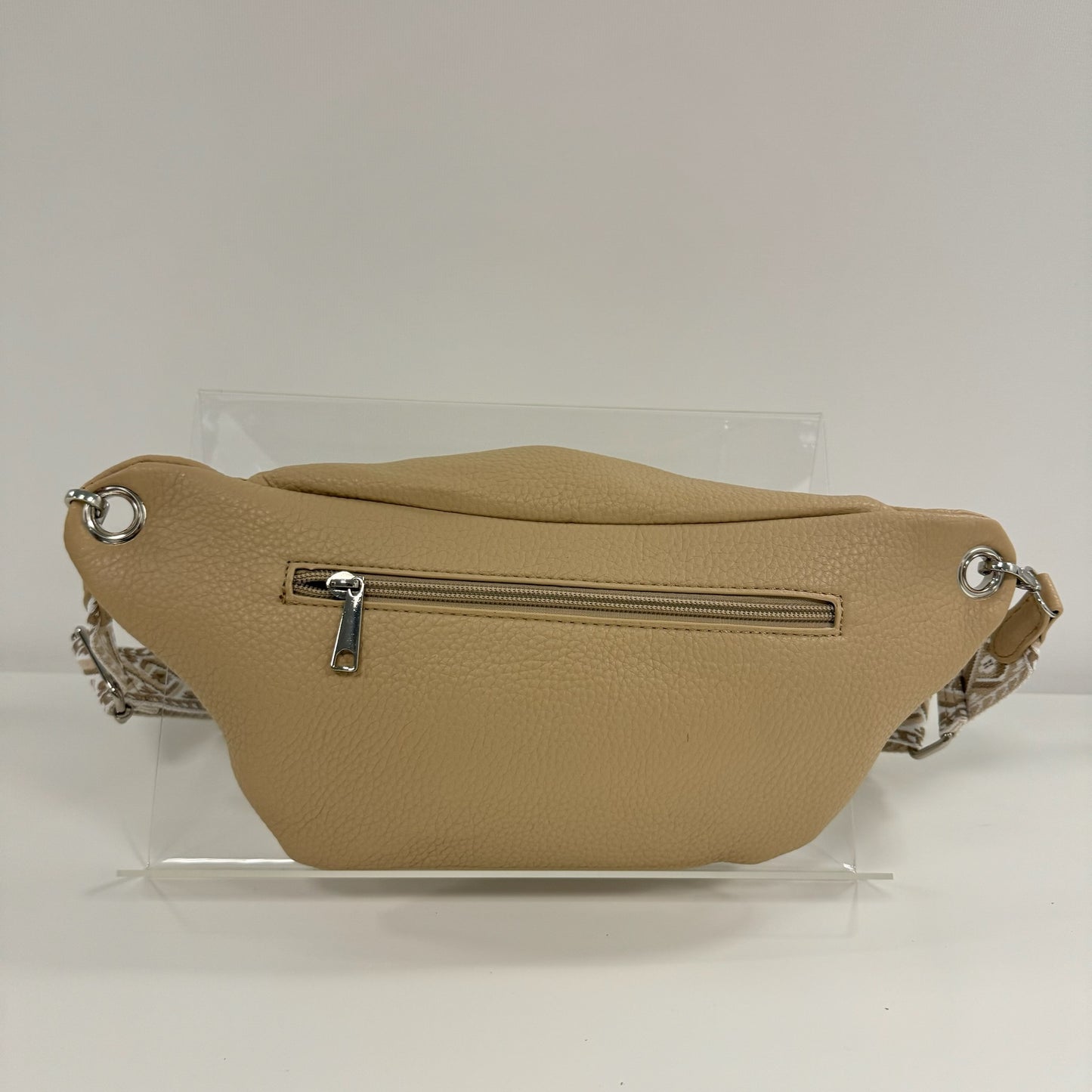 Damen Crossbody Tasche M Bauchtasche Moon Bag Vegan Leder