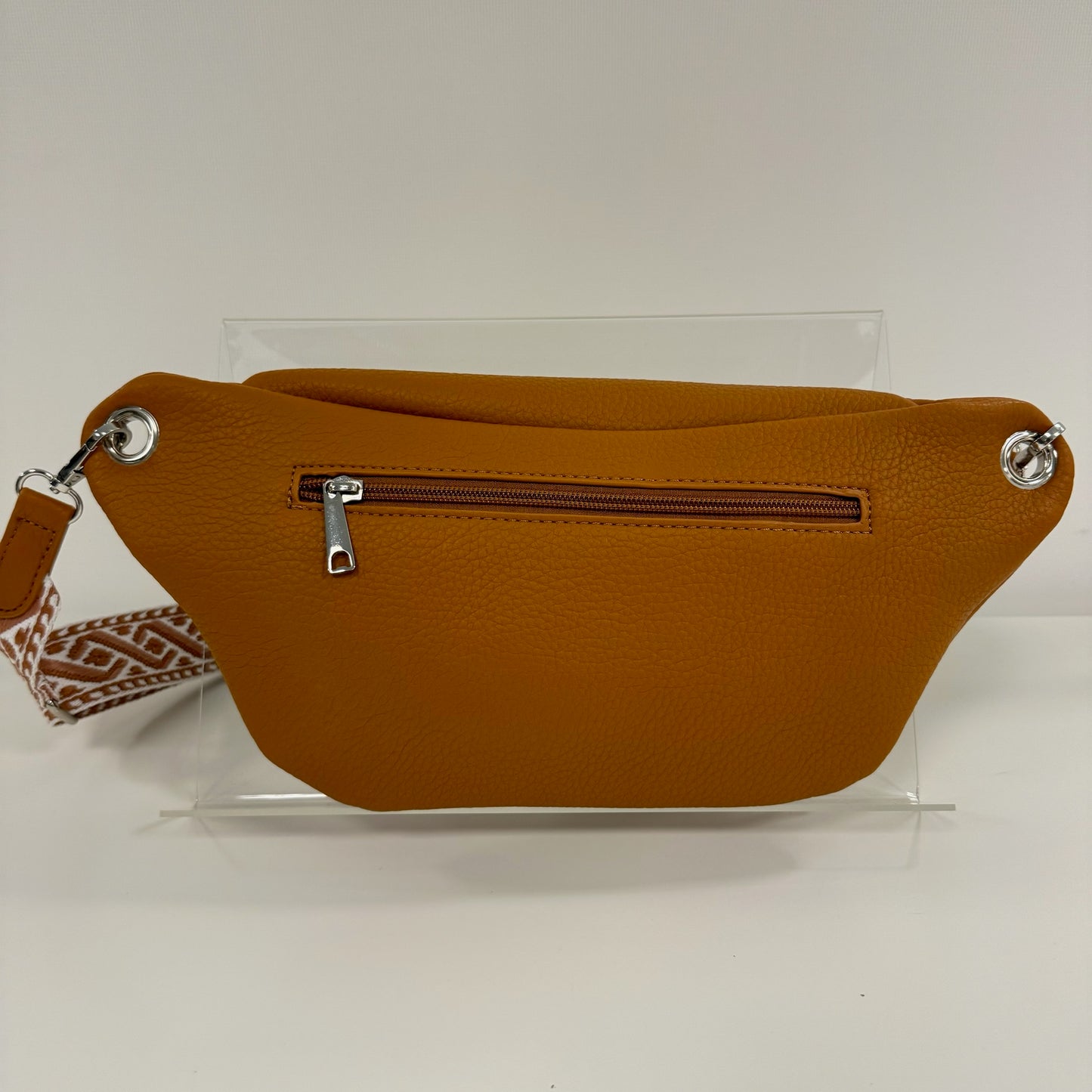 Damen Crossbody Tasche M Bauchtasche Moon Bag Vegan Leder