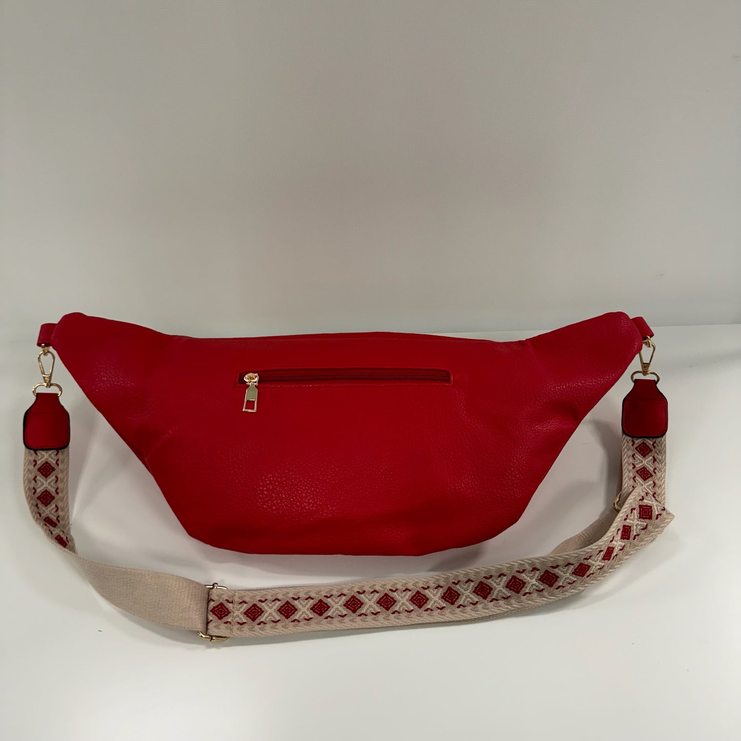 Damen Crossbody Tasche XXL – Half Moon Bag Sling Bag Vegan Leder
