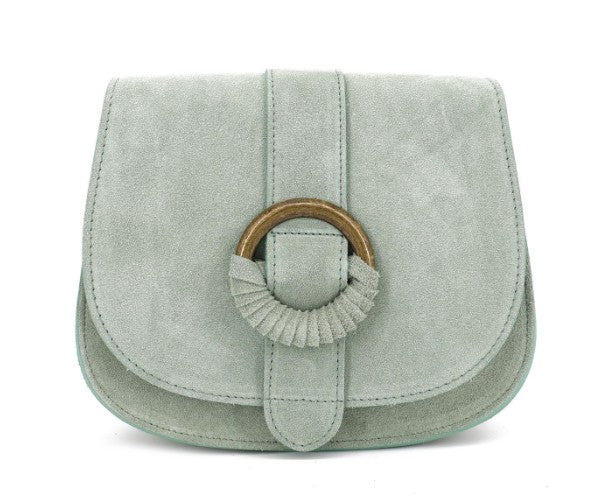 Damen Wildleder Tasche Crossbody Schultertasche Clutch Echtleder mit Farbwahl