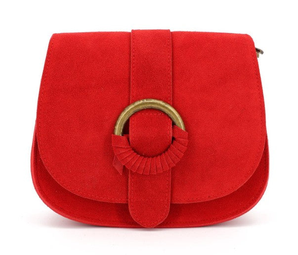 Damen Wildleder Tasche Crossbody Schultertasche Clutch Echtleder mit Farbwahl